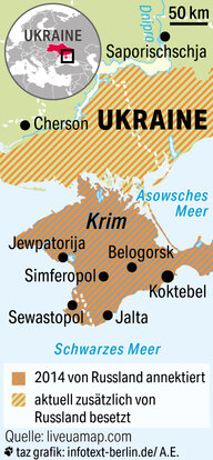 Grafik der Ukraine und der Krim