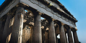 Die Ruinen eines griechischen Tempels