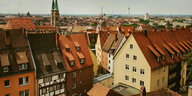 Blick über die Dächer der Stadt Nürnberg