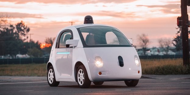 Der Prototyp eines selbstfahrenden Autos von Google.