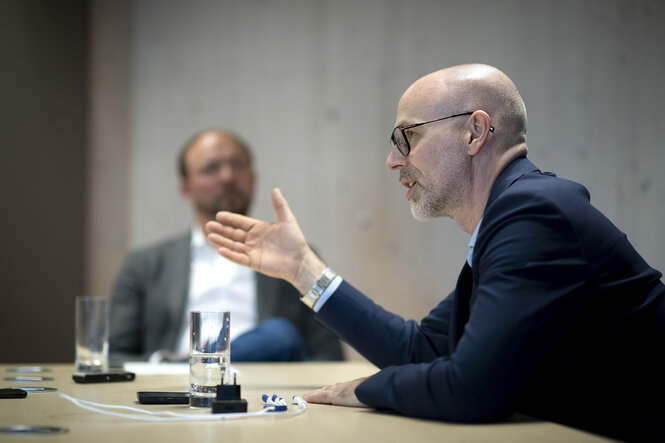 SPD-Politiker Sebastian Fiedler bei einem Streitgespräch.