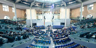 Ein Blick in den Bundestag.