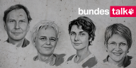 Die Köpfe von Hannes Koch, Ulrike Herrmann, Anna Lehmann und Sabine am Orde
