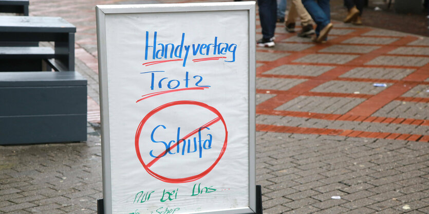 Handyvertrot trotz Schufa, durchgestrichen