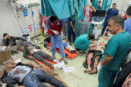 Verletzte im Krankenhaus in Khan Younis