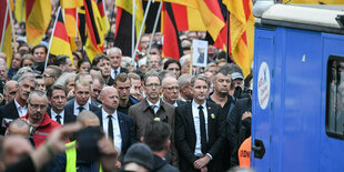 In Chemnitz gingen am 1. September 2018 AfD, Pegida und andere Rechte gemeinsam auf die Straße.