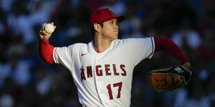 Shohei Ohtani beim Wurf