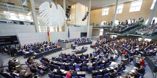 Das Plenum des Bundestages