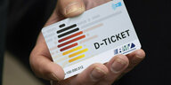 Ein «D-Ticket» im Chipkartenformat