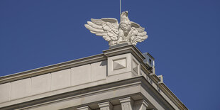 Detail der Fassade des ehemaliges Kommandantenhaus in Berlin.