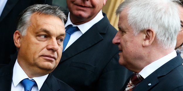 Der ungarische Regierungschef Orbán und CSU-Chef Horst Seehofer.