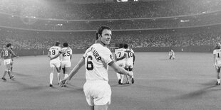 Franz Beckenbauer im Trikot von Cosmos New York