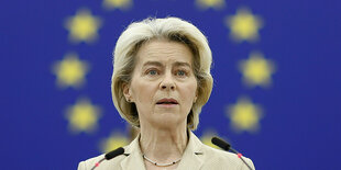 Ursula von der Leyen hält eine Rede