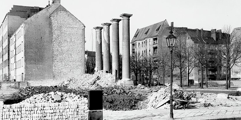 Ruinie einer Sxnagoge in Westberlin