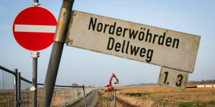 Straßenschild in Nordervörden