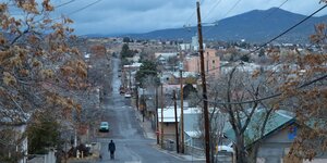 Blick auf Silver City in New Mexico, USA