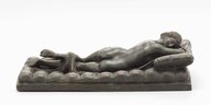 Bronze von einer Liegenden Hermaphrodit, man lediglich den Rücken und kann das Geschlecht nicht erkennen
