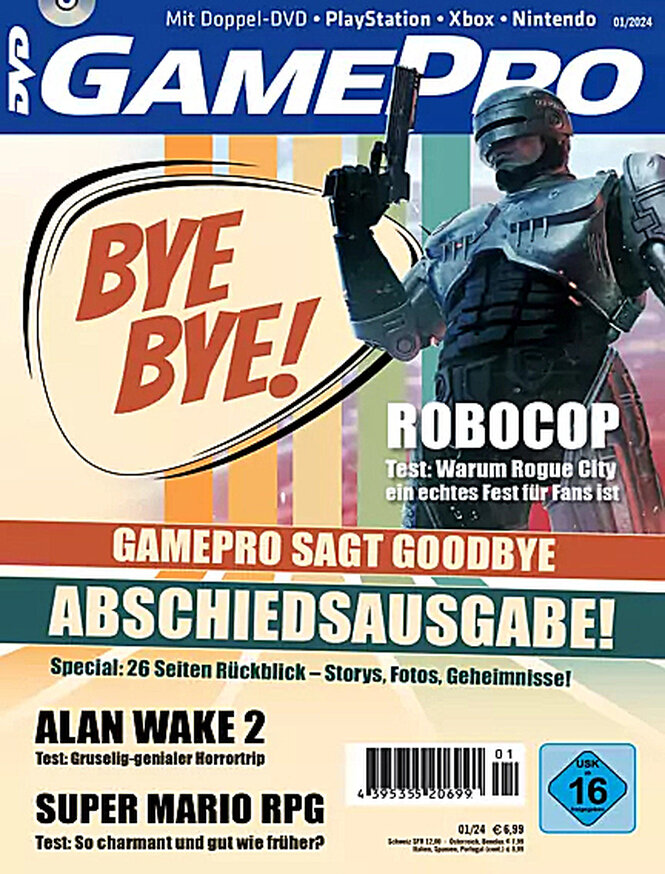 Das Cover von Game Pro auf der Abschiedsausgabe steht