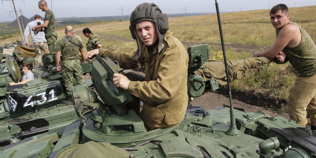 Pro-russische Kämpfer 75 Kilometer entfernt von Donezk.