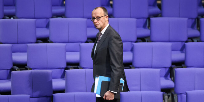 CDU-Politiker Friedrich Merz im Bundestag.