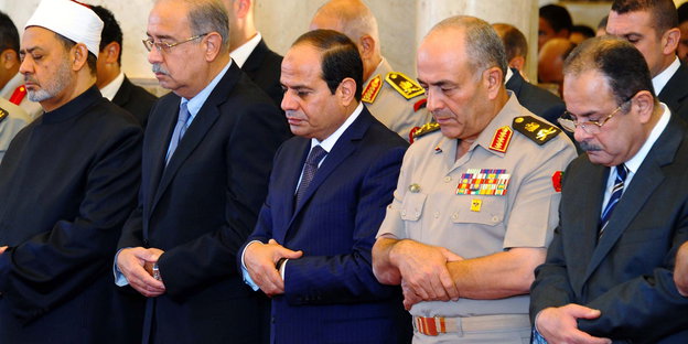 Ägyptens Präsident al-Sisi am ersten Tag des Opferfestes in Kairo.