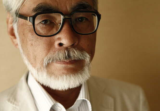 Portrait Hayao Miyazaki .