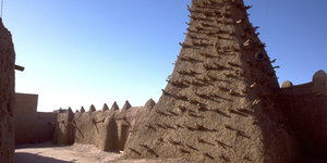 Eine Lehmmoschee in Timbuktu.