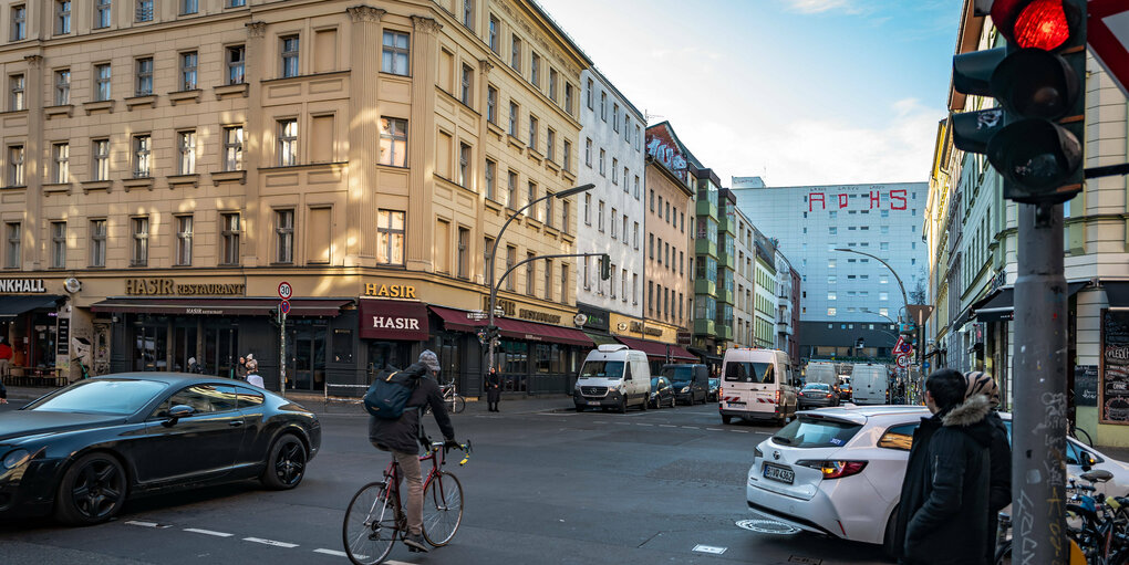 Blick in eine Straße in Kreuzberg.