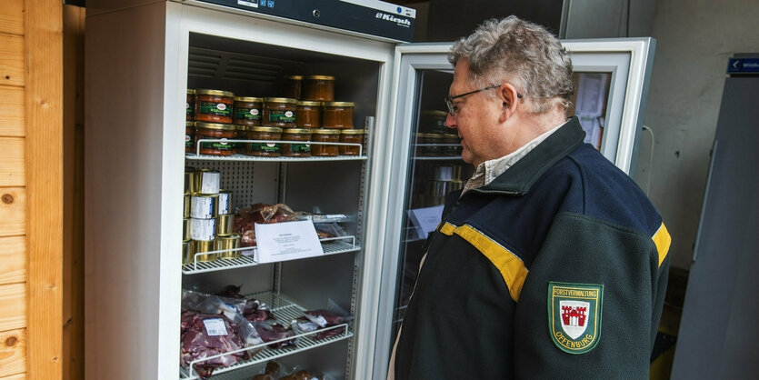 Blick in den Kühlschrank.