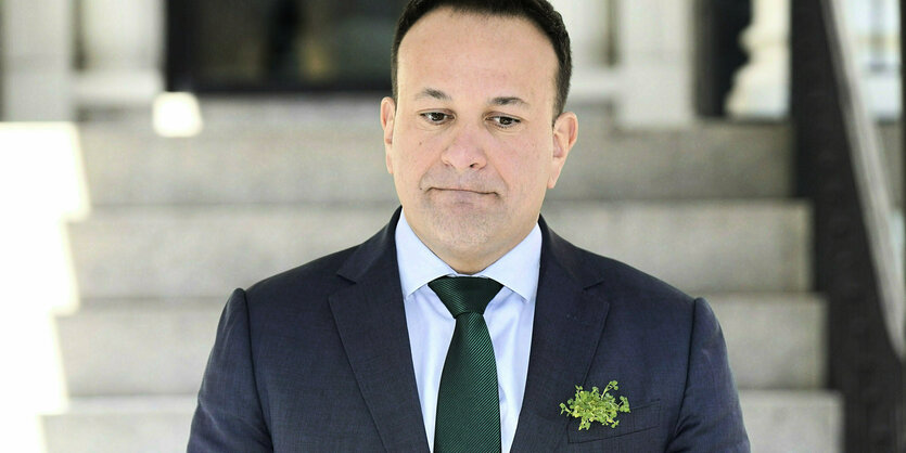 Der irische Premierminister Leo Varadkar spricht während seines Besuchs in den USA anlässlich des St. Patrick's Day im Blair House in Washington DC