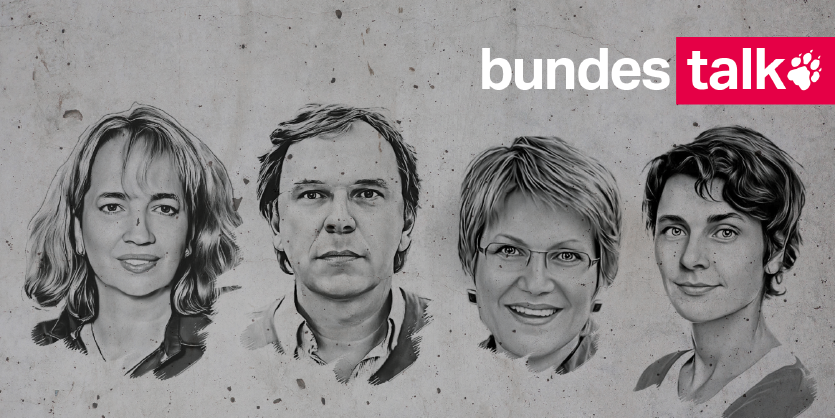 Köpfe von Barbara Dribbusch, Stefan Reinecke, Sabine am Orde, Anna Lehmann