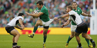 Rugby-Spieler auf dem Feld