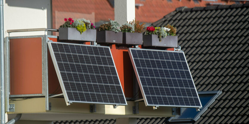 Solaranlage am Balkon