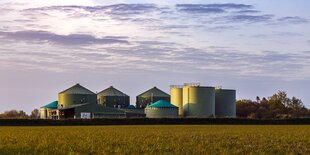 Biogasanlage in einer ländlichen region