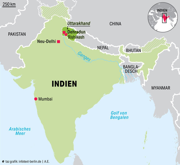 Karte Indiens