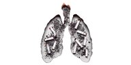 Aschenbecher in Form einer Lunge