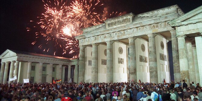 Feier am Brandenburger Tor 1990