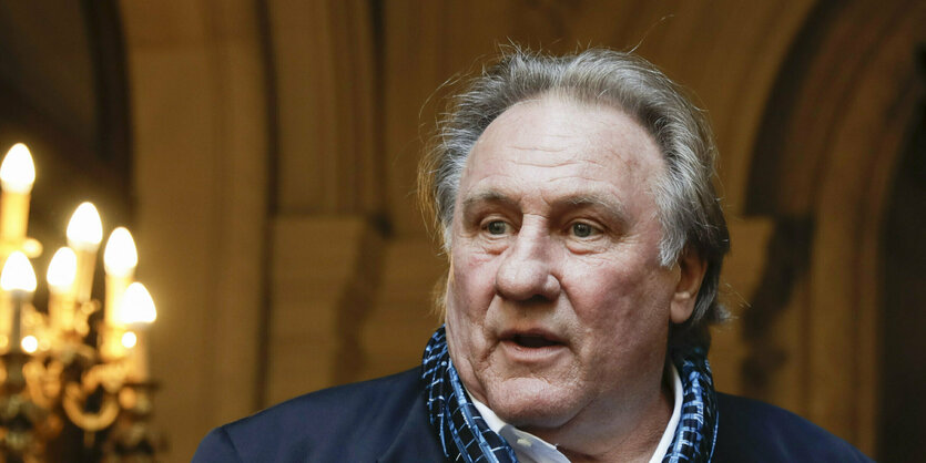 Gerard Depardieu im Porträt.