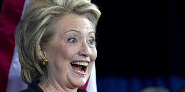 Hillary Clinton lacht