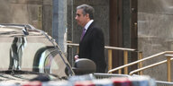 Trumps Hauptbelastungszeuge Michael Cohen beim Verlassen des Gerichts im New Yorker Stadtteil Manhattan am Montag