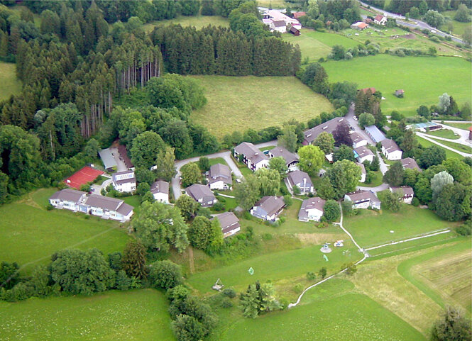 Luftbild einer Siedlung