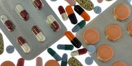 Unterschiedliche Tabletten und Kapseln