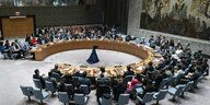 UN-Sicherheitsrat bei einer Sitzung im New Yorker UN-Hauptquartier im März 2024