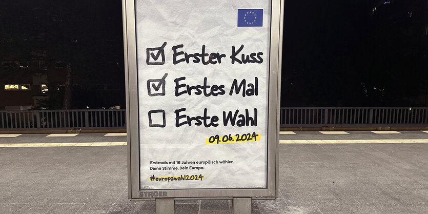 Plakat zur Europawahl.