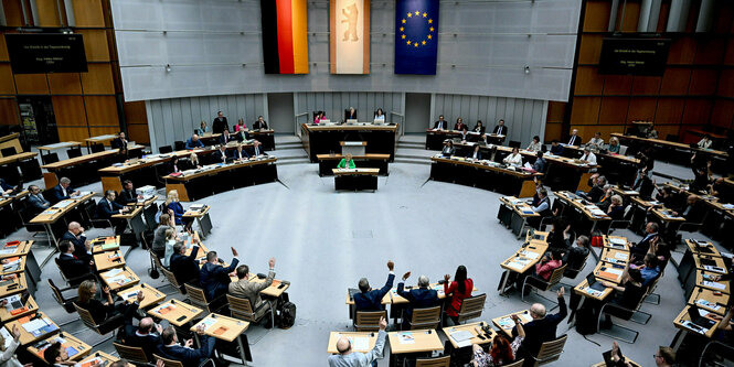 Blick in das Abgeordnetenhaus von Berlin.