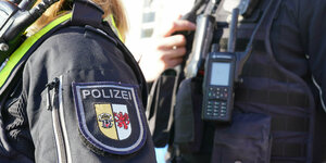 Polizeiausrüstung in Nahaufnahme