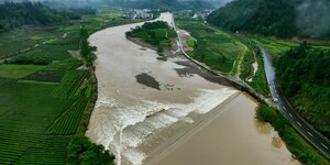 Überschwemmungen in der Südostchinesischen Provinz Fujian