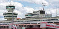 Das Foto zeigt das Hauptgebäude des Exflughafens Tegel in Berlin-Reinickendorf.