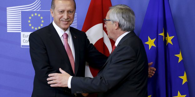 Recep Tayyip Erdogan und Jean-Claude Juncker