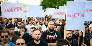 Islamisten beim Demonstrieren